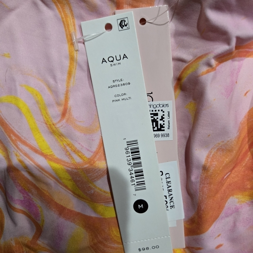 Aqua Swimsuit Size M Pink Orange - Picture 8 of 9